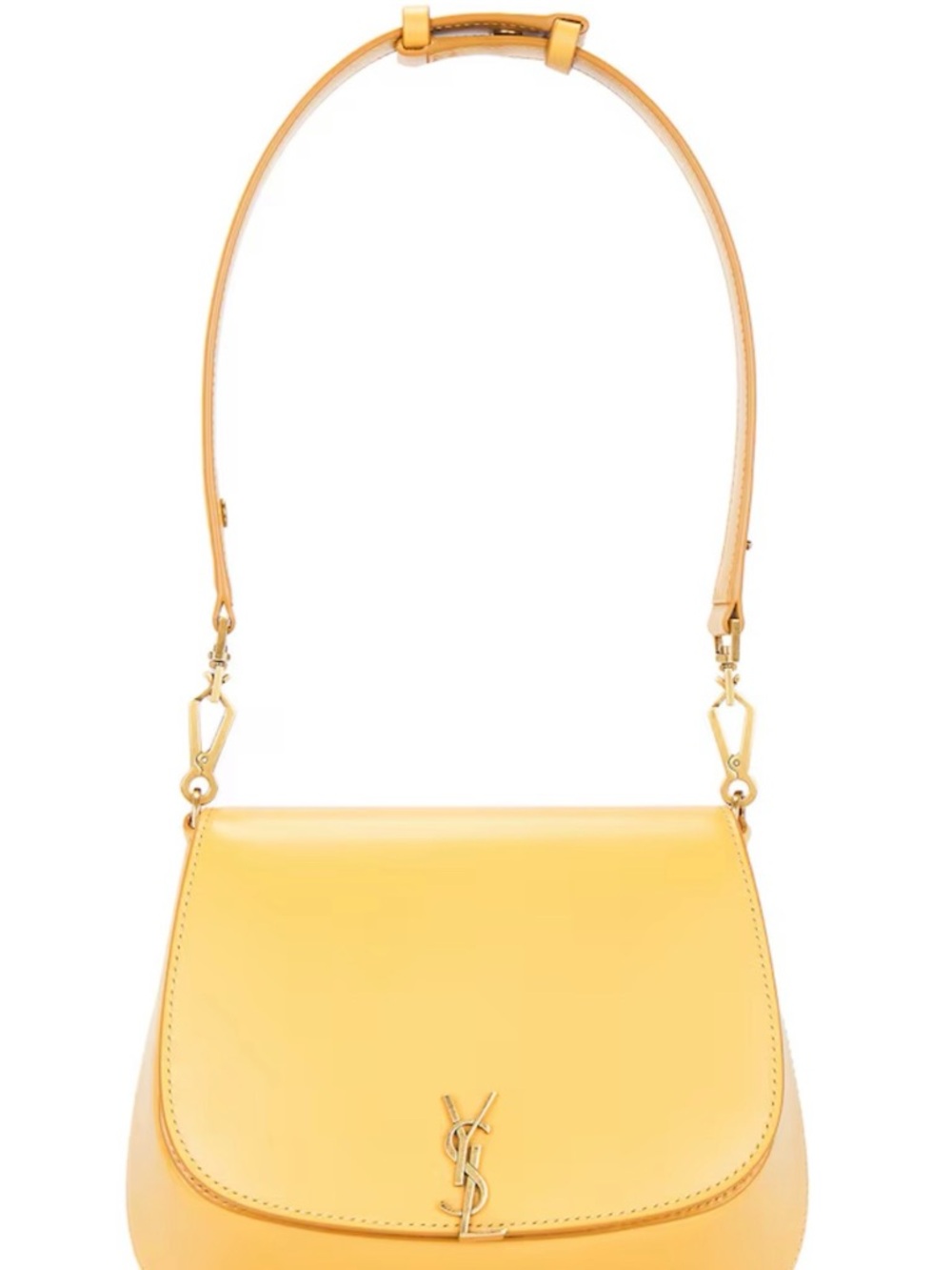 SAINT LAURENT Mustard Yellow Leather Crossbody Bag - Picture 7 of 16